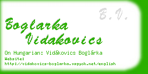 boglarka vidakovics business card